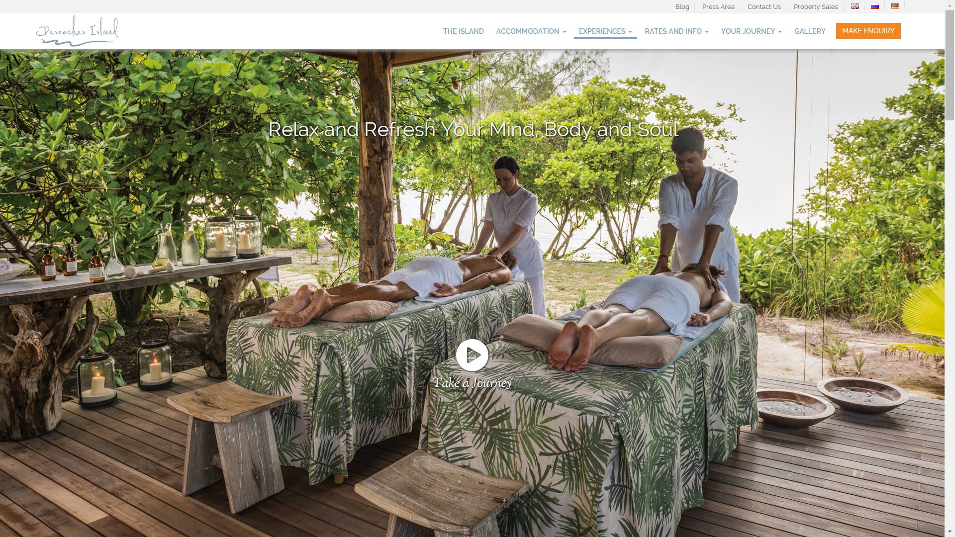Desroches Island - Escape Spa Page